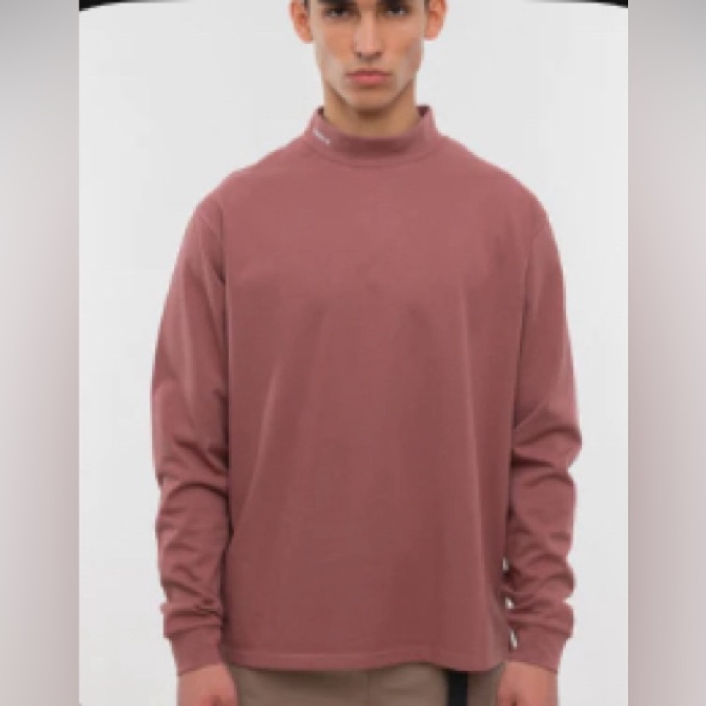 ESNTLS Mock Neck Long Sleeve - Dark Rose